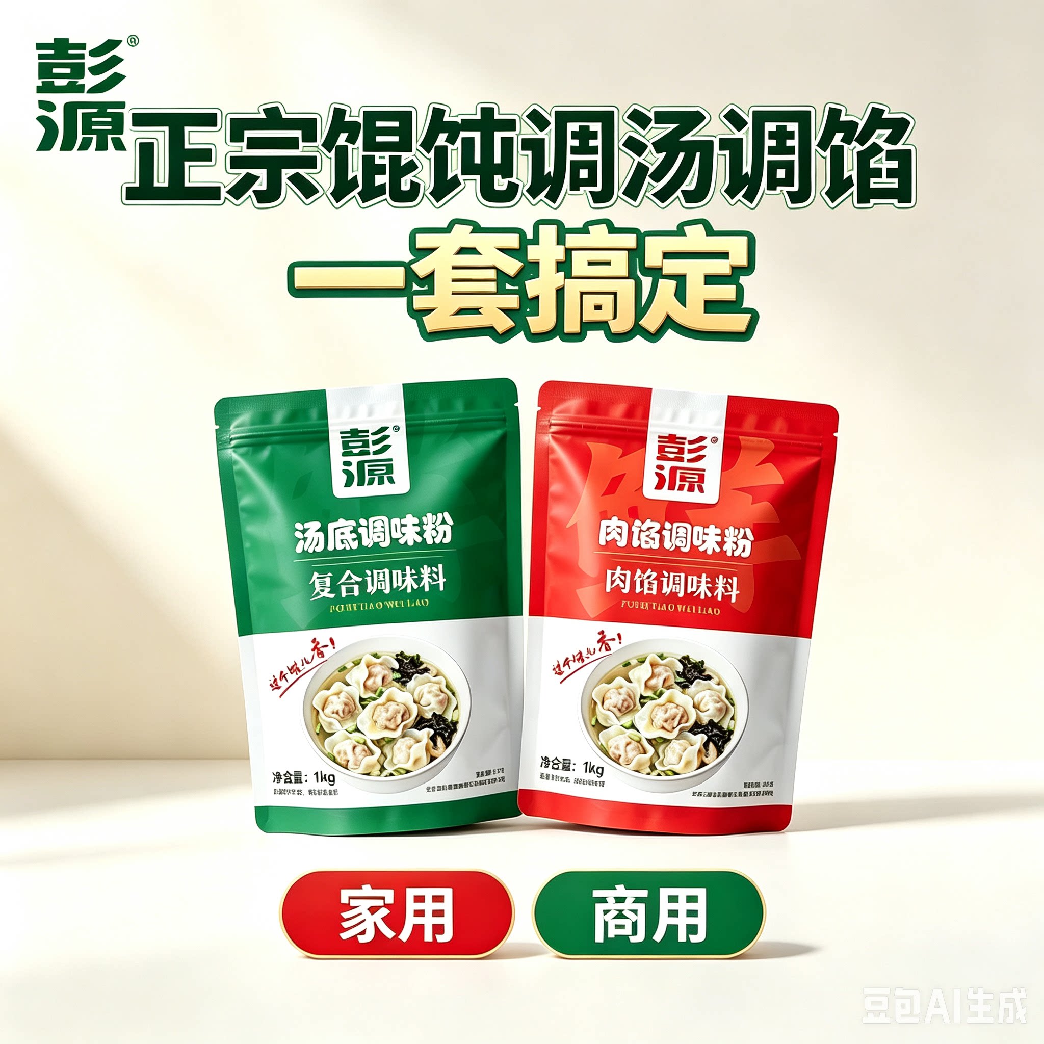 正宗馄饨汤调料千里香肉馅馄饨调味料福建商用1kg云吞专用小笼包