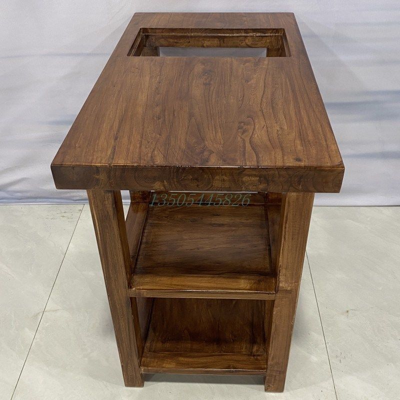 家用实木阳台二人小茶桌老u榆木简约可移动茶水柜沙发边几烧水茶,住宅家具,茶几,淘宝优惠券,粉丝福利购,淘宝优惠卷