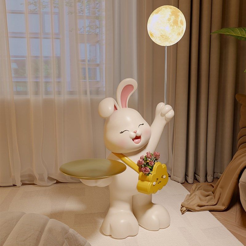 乔迁搬家礼物轻奢兔子q落地摆件大型高级感沙发电视柜装饰品落地,家居饰品,落地摆件,淘宝优惠券,粉丝福利购,淘宝优惠卷