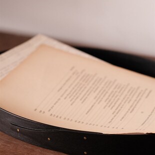 日常选物  夏克椭圆黑F色木托盘 樱桃木盘