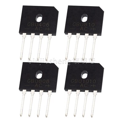 扁桥 整流桥堆GBU406 808 810 1010整流桥8 10A 1000V桥式整流器