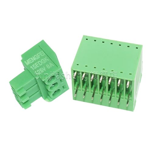 KF2EDGRH-3.81mm间距插拔式接线端子双层双排弯针座2*2p 3 4 5 6P