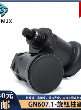 GN607.1分度销旋钮柱塞弹簧销定位柱不锈钢短螺纹卡锁型M12 16