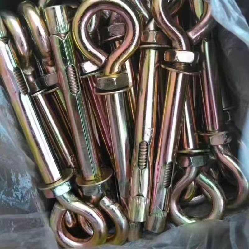 一体式带圈羊眼膨胀螺丝带环圆圈膨胀螺栓吊环铁圆环万能重型圆头