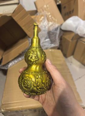 纯铜葫芦摆件八卦葫芦开口空心龙头招财麒麟貔貅福禄开业送礼客厅