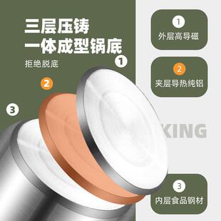 加厚小蒸锅家用不锈钢汤锅一体双层带蒸笼煮锅电磁炉瓦斯炉专用锅