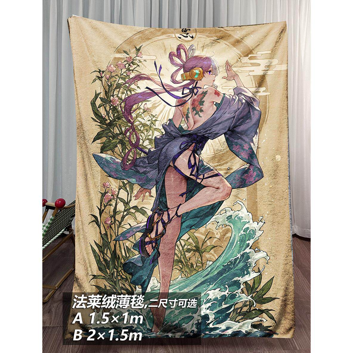 海贼王乌塔UTA红发歌姬路飞香克斯新世代午睡毯地毯装饰画