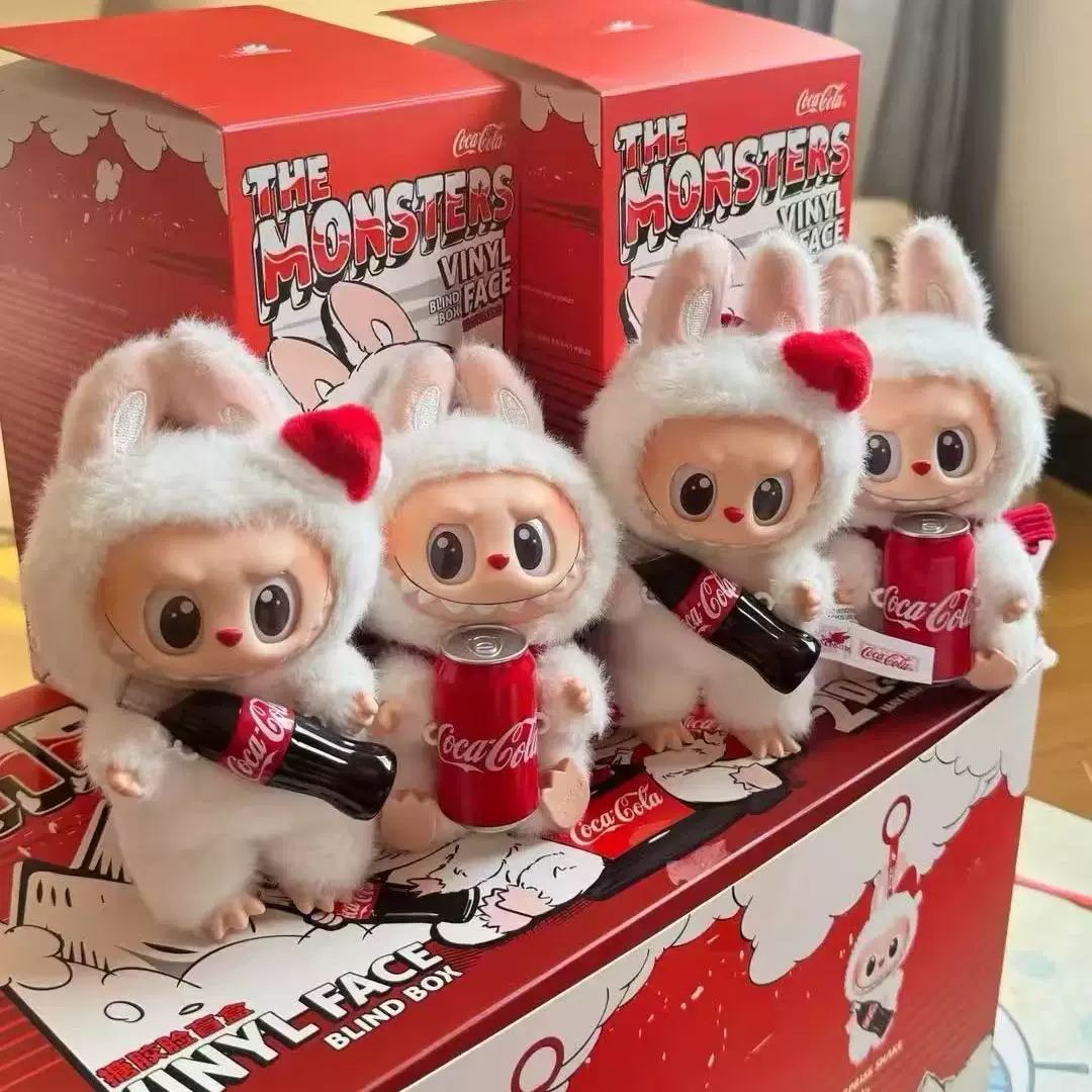 Подлинная сюрпризная коробка LABUBU Coca-Cola лаковый серия плюшевые подвески куклы макароновые украшения