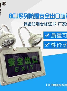 BCJ防爆应急安全出口灯 双头照明LED 2*3W 新黎明消防疏散应急灯