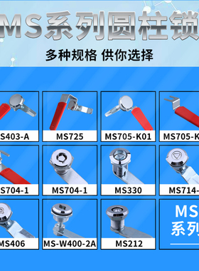 MS172圆柱锁 网络机箱柜门锁 开关控制柜锁 中置柜门锁