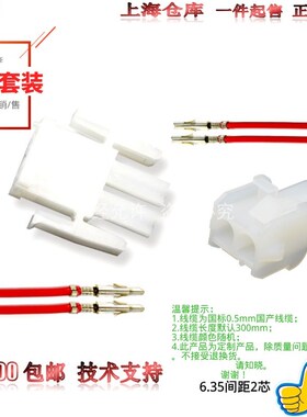 【套装】原装进口安普TE泰科插件2芯1-480699- 0/1-480698-0线束