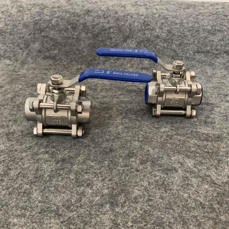 304不锈钢三片式球阀3PC内螺纹丝扣球阀Q11F16P阀门4分6分1寸2寸