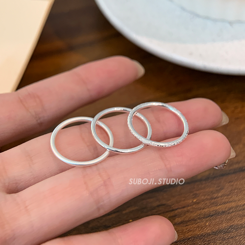 素泊集「素圈」戒指纯银999