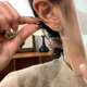 素泊集s999纯银爱心耳钉女精致小巧耳环感觉感耳饰养耳洞睡觉免摘