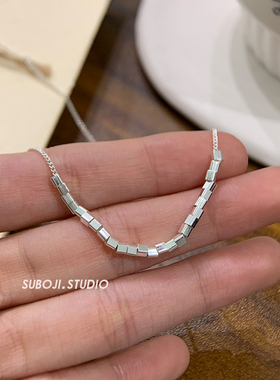 素泊集「小方块」项链纯银925