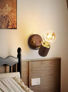 创中古风壁灯简约实35167木带关床头壁客灯厅开阳台意过道咖啡厅