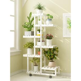 实物木花架子客厅落STM20180地式台多层室内阳置物架多肉窗台植托