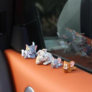 汽58902车猫车杰载摆件可爱和老鼠汤姆瑞车上车饰品控台仪表卡通