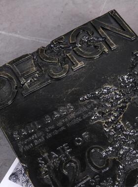 房现代简约覆古彷金属书本书块摆件楼样客板房售处书桌厅软装OJU