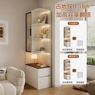 厅角落书架柜玻璃门客45475集成墙天花的存储架板卧室定到制柜窄