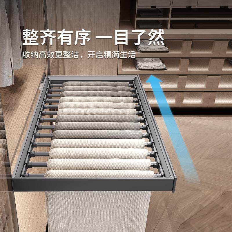 加深架衣柜置抽拉式内裤架缩滑轨收纳侧伸装多功能裤抽西裤挂衣杆,基础建材,柜内裤架,淘宝优惠券,粉丝福利购,淘宝优惠卷