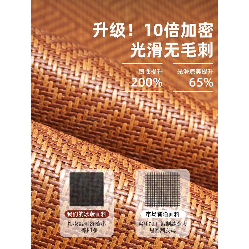夏季加厚冰5J-XZGACB席打凉席地垫202新款榻榻米床垫地毯夏天睡藤,床上用品,藤席,淘宝优惠券,粉丝福利购,淘宝优惠卷