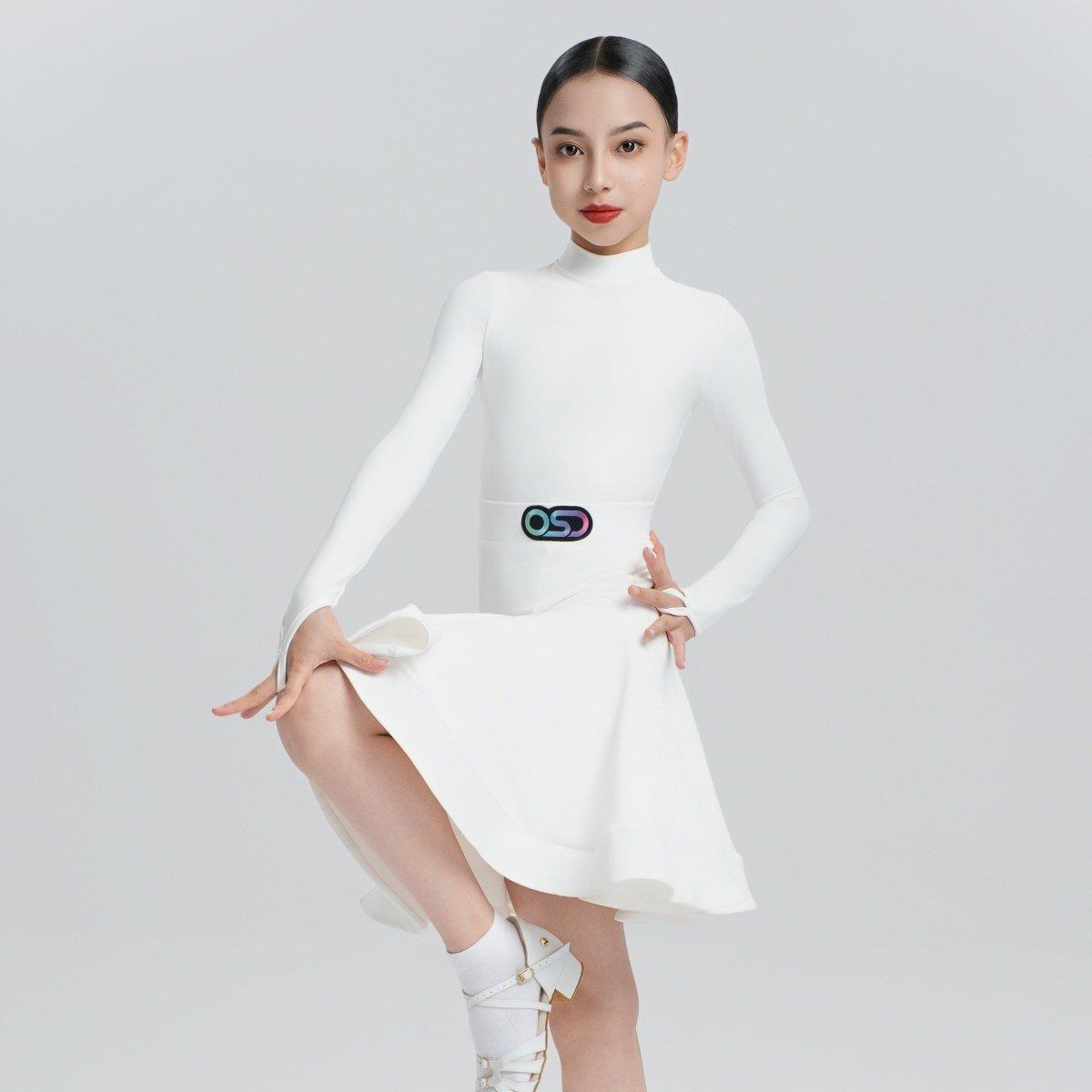 定拉丁舞女童舞蹈服意大CFZ利功能性面料规服比赛服林意同涵款