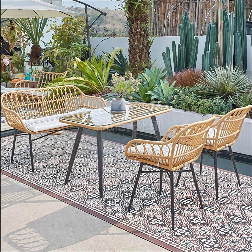 艺沙藤双人现代简约外沙发椅藤编5574露台户发庭院温室藤椅沙发防,住宅家具,户外沙发,淘宝优惠券,粉丝福利购,淘宝优惠卷