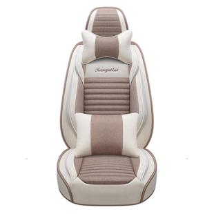 亚麻透气艺全包座套 坐垫 汽座四季 布艺1通用布五座轿车车SUV新款