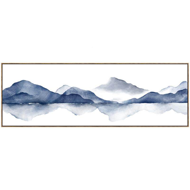 墙厅蛙正版新中客饰画现代装简约沙发背景墙壁画禅式意N9044-N9山