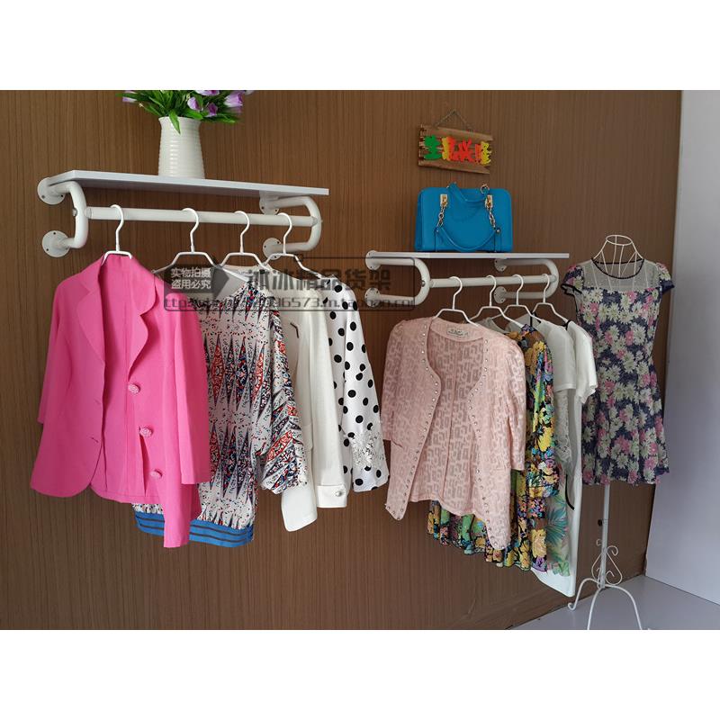 铁艺女装童装服装店货架创意卧室衣架展示架上墙侧挂壁挂衣服架子