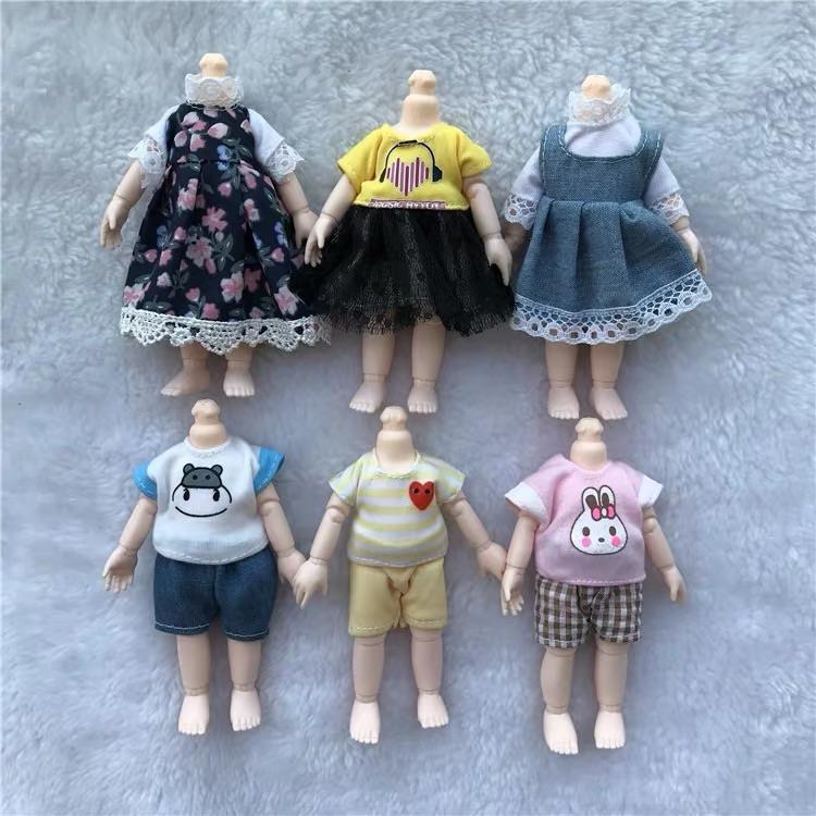 叮小马12分裸娃8分衣服15cm13关节娃娃ob11换装sd动漫bjd人17玩偶