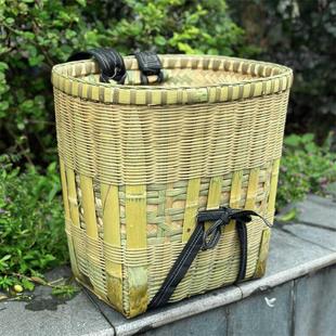 精编传统竹编竹篓四川收纳家用买菜农用古风大号编织竹手工 升级款