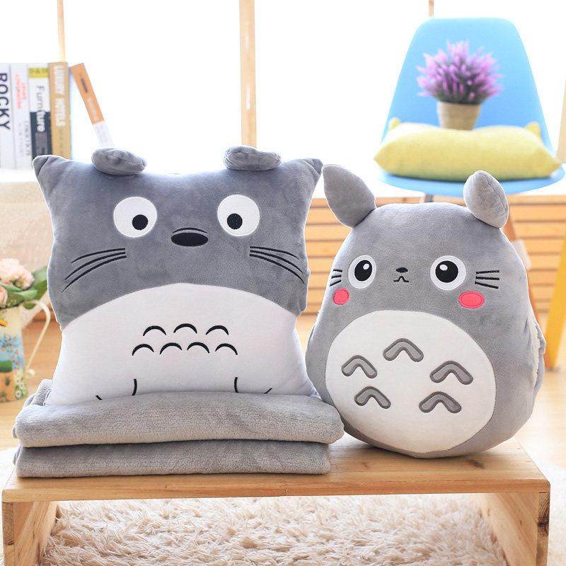 龙猫抱枕毯子两用被子办公室三合一珊瑚绒空调小毛毯靠垫午睡枕头,居家布艺,抱枕被,淘宝优惠券,粉丝福利购,淘宝优惠卷