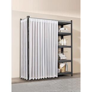 定制酒店货架遮挡帘防尘仓库货架帘子纱帘杂物柜子遮丑帘免打孔