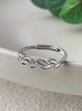 鑫葆康橄榄枝民族风尾戒百搭简约