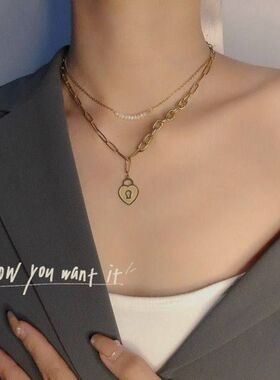 十里间/敲嗲自留款淡水珍珠项链复古百搭小众气质叠戴锁骨链