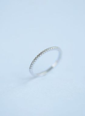 简约轻奢百搭气质单排钻戒指环