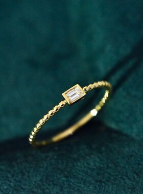 s925纯银镶嵌戒指女小巧设计饰品