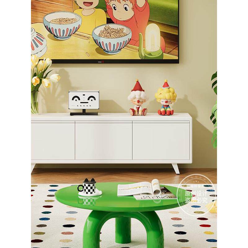 2025新款中古风电视柜客厅家用小户型收纳储物柜卧室落地抽屉柜子