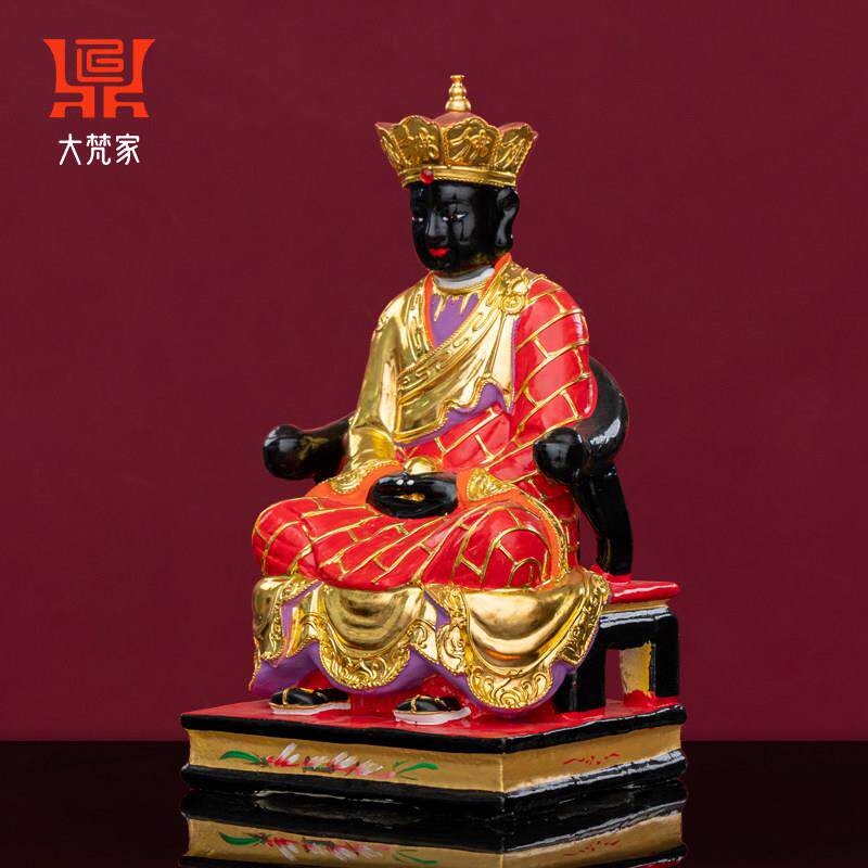三平祖师公神像贴金清水祖师香樟木雕家用客厅供奉手工雕刻摆件