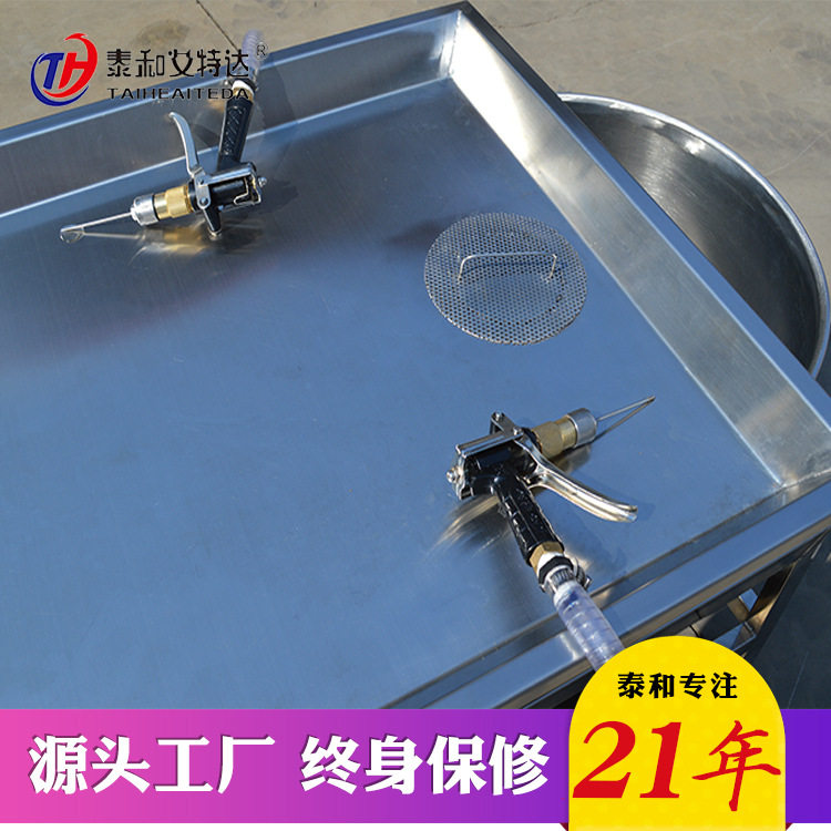 泰和不锈钢手动盐水注射机手动猪肉牛肉全鸡双头八针盐水注射机