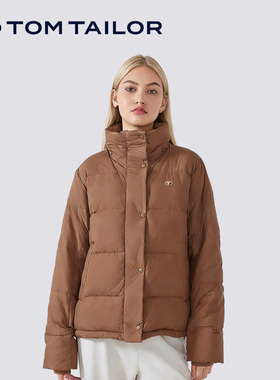 【市集专属】TOM TAILOR短款羽绒服2025冬季新款连帽面包羽绒服女