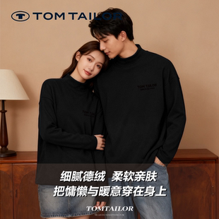 【德绒】TOM TAILOR卫衣情侣秋冬休闲卫衣女卫衣圆领长袖T恤上衣