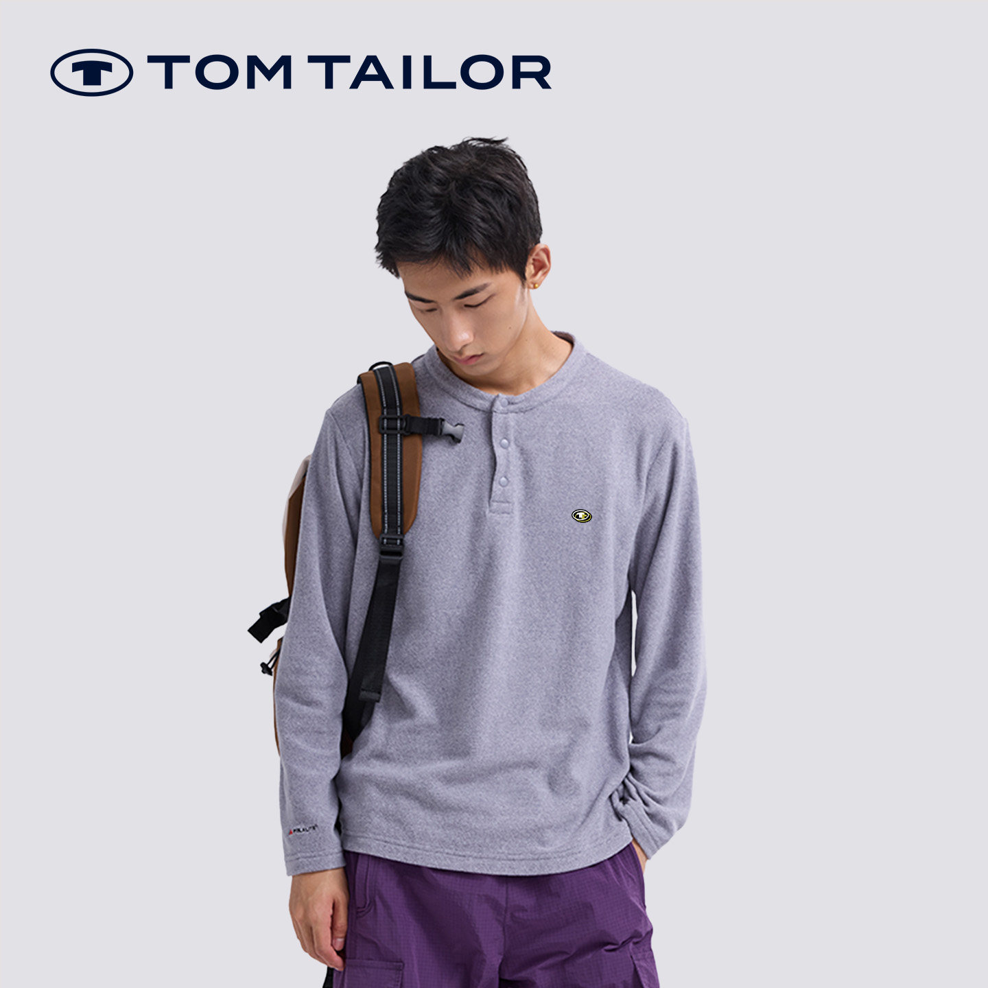 汤姆泰勒秋季保暖长袖抓绒衣男