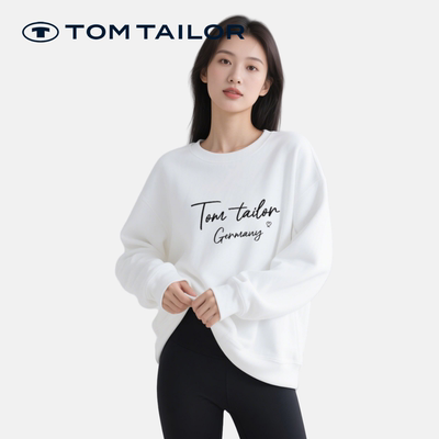 TOM TAILOR女式卫衣春秋高级感洋气薄款透气时尚百搭女上装长袖
