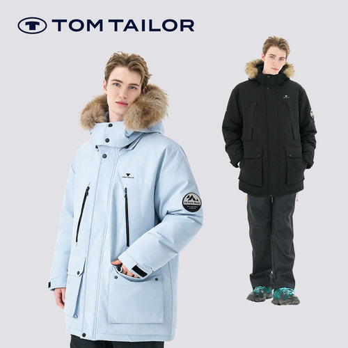 【鸭绒】TOM TAILOR 羽绒服冬款男士加厚工装新款连帽羽绒服