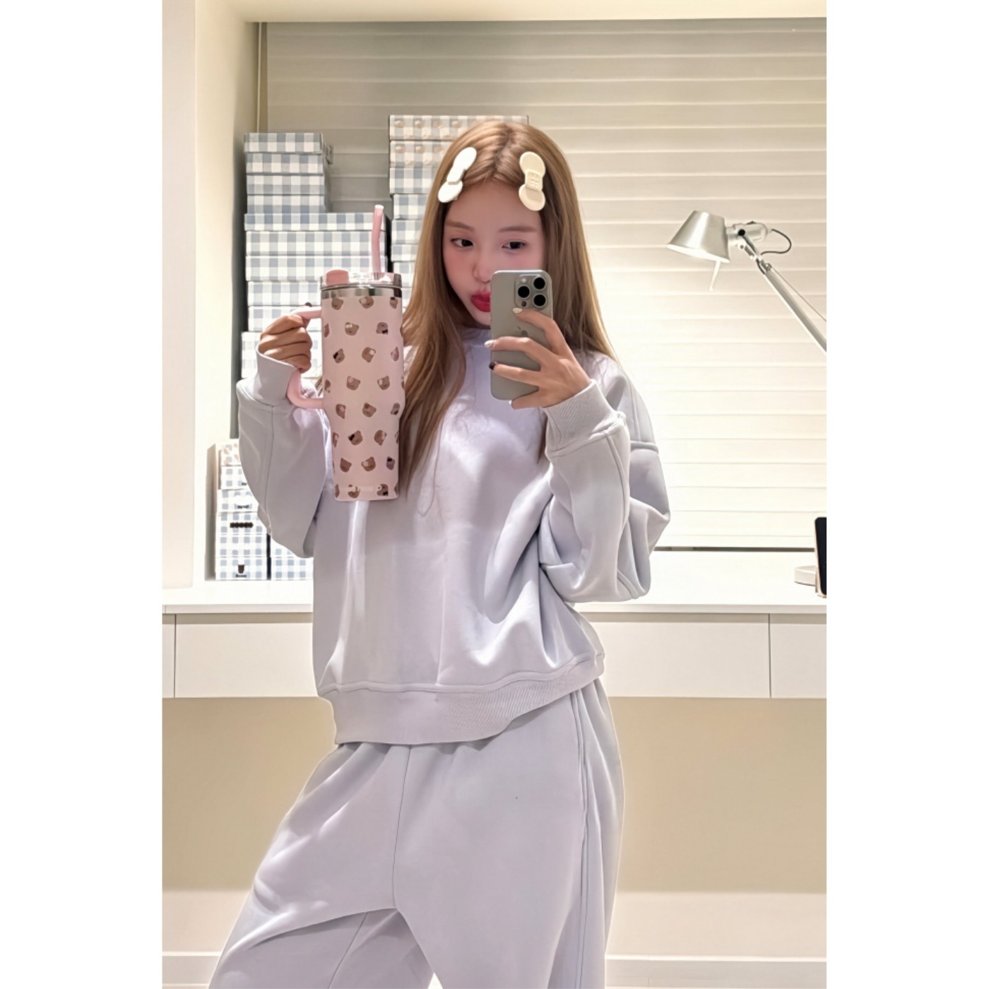 韩系ins极简穿搭~居家休闲加绒慵懒卫衣/束脚长裤两件套上衣女冬,女装/女士精品,卫衣/绒衫,淘宝优惠券,粉丝福利购,淘宝优惠卷