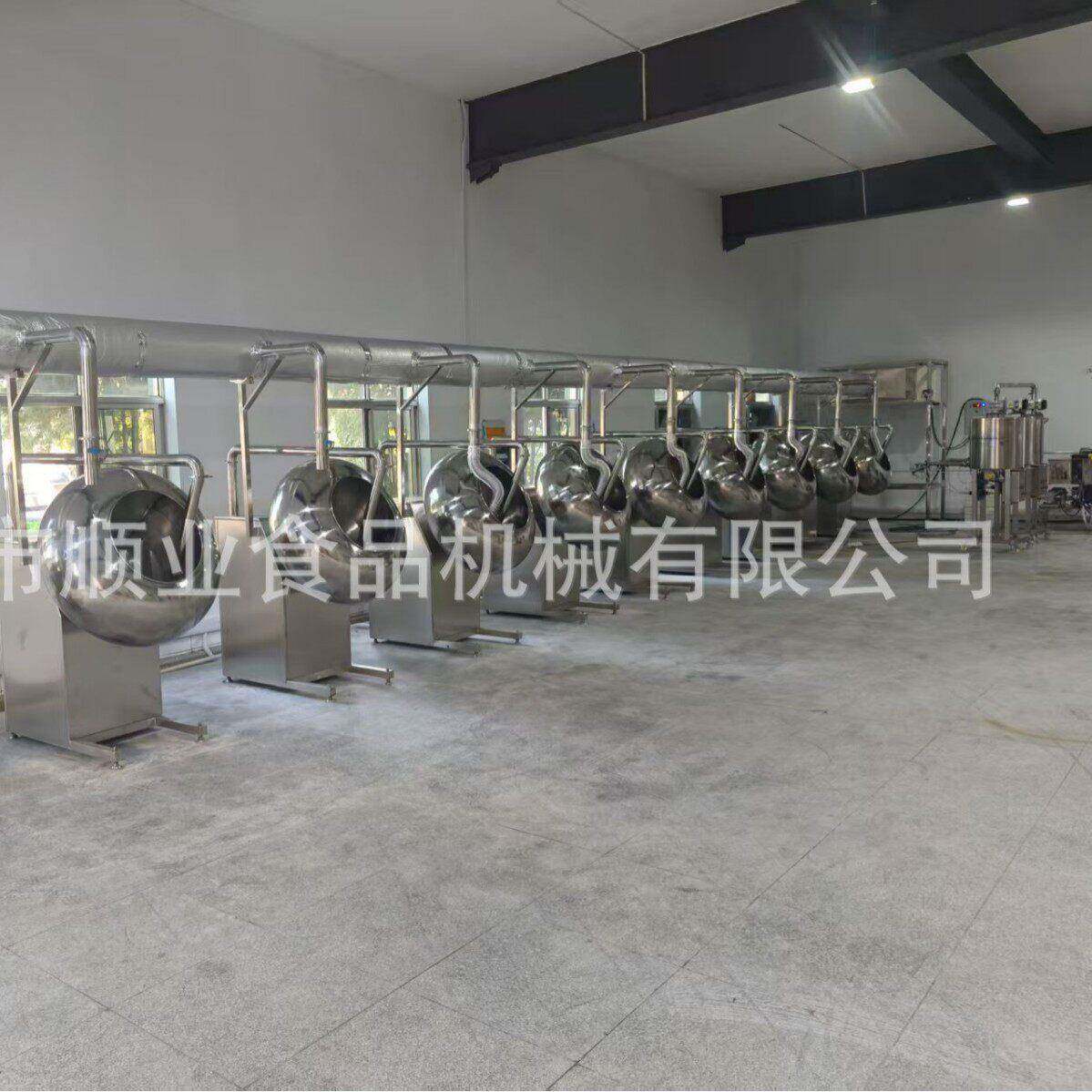 花生米巧克力包衣机抛光机全新304不锈钢冷热风循环搭配喷涂系统