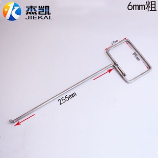 不锈钢304挂钩方型挂钩流水线弯钩子非标定做异型钩子6mm粗